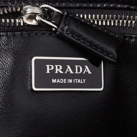 Prada Black Antique Nappa Leather Top Handle Bag 1BB092 - Picture 11 of 12
